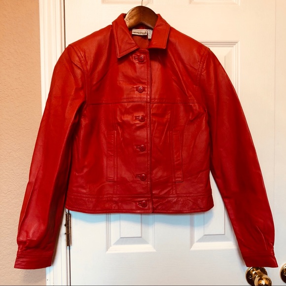 Vintage Pants - Newport News Leather Pant Jacket Suit